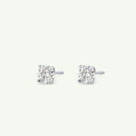 1 TCW Round Solitaire Lab-Grown Diamond Stud Earrings 20