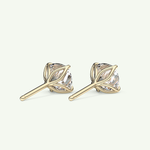 1 TCW Cushion Solitaire Lab-Grown Diamond Stud Earrings 2