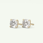 1 TCW Cushion Solitaire Lab-Grown Diamond Stud Earrings 3