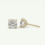 1 TCW Cushion Solitaire Lab-Grown Diamond Stud Earrings 4