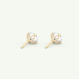 1 TCW Cushion Solitaire Lab-Grown Diamond Stud Earrings 5