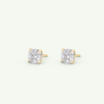 1 TCW Cushion Solitaire Lab-Grown Diamond Stud Earrings 6