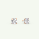 1 TCW Cushion Solitaire Lab-Grown Diamond Stud Earrings 8