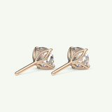 1 TCW Cushion Solitaire Lab-Grown Diamond Stud Earrings 9