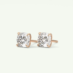 1 TCW Cushion Solitaire Lab-Grown Diamond Stud Earrings 10