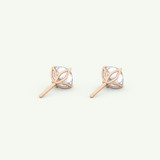 1 TCW Cushion Solitaire Lab-Grown Diamond Stud Earrings 12