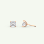 1 TCW Cushion Solitaire Lab-Grown Diamond Stud Earrings 14