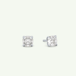 1 TCW Cushion Solitaire Lab-Grown Diamond Stud Earrings 15