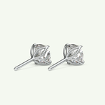1 TCW Cushion Solitaire Lab-Grown Diamond Stud Earrings 16