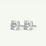 1 TCW Cushion Solitaire Lab-Grown Diamond Stud Earrings 17