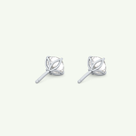 1 TCW Cushion Solitaire Lab-Grown Diamond Stud Earrings 19
