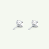 1 TCW Cushion Solitaire Lab-Grown Diamond Stud Earrings 19