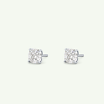 1 TCW Cushion Solitaire Lab-Grown Diamond Stud Earrings 20