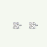 1 TCW Cushion Solitaire Lab-Grown Diamond Stud Earrings 20