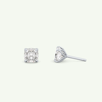 1 TCW Cushion Solitaire Lab-Grown Diamond Stud Earrings 21