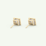 1 TCW Princess Bezel Lab-Grown Diamond Stud Earrings 5