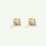 1 TCW Princess Bezel Lab-Grown Diamond Stud Earrings 5