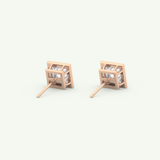 1 TCW Princess Bezel Lab-Grown Diamond Stud Earrings 12
