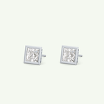 1 TCW Princess Bezel Lab-Grown Diamond Stud Earrings 20