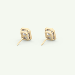 1 TCW Emerald Bezel Lab-Grown Diamond Stud Earrings 5