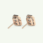 1 TCW Emerald Bezel Lab-Grown Diamond Stud Earrings 9