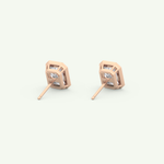 1 TCW Emerald Bezel Lab-Grown Diamond Stud Earrings 12