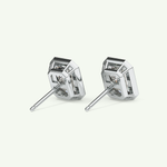 1 TCW Emerald Bezel Lab-Grown Diamond Stud Earrings 16