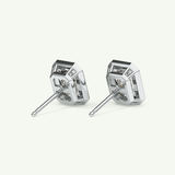 1 TCW Emerald Bezel Lab-Grown Diamond Stud Earrings 16