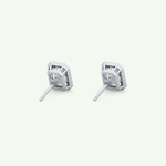 1 TCW Emerald Bezel Lab-Grown Diamond Stud Earrings 19