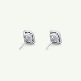 1 TCW Emerald Bezel Lab-Grown Diamond Stud Earrings 19