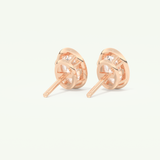 1 TCW Oval Bezel Lab-Grown Diamond Stud Earrings
