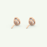 1 TCW Oval Bezel Lab-Grown Diamond Stud Earrings 12