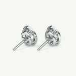 1 TCW Oval Bezel Lab-Grown Diamond Stud Earrings 16