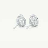 1 TCW Oval Bezel Lab-Grown Diamond Stud Earrings