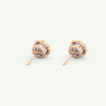 1 TCW Round Bezel Lab-Grown Diamond Stud Earrings 12