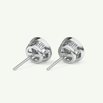 1 TCW Round Bezel Lab-Grown Diamond Stud Earrings 16