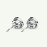 1 TCW Round Bezel Lab-Grown Diamond Stud Earrings 16