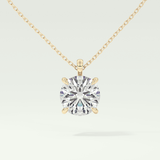Elegant 2 CT Round Lab-Grown Diamond Solitaire Necklace