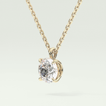 Elegant 2 CT Round Lab-Grown Diamond Solitaire Necklace