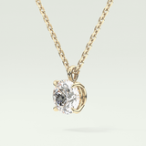 Elegant 2 CT Round Lab-Grown Diamond Solitaire Necklace