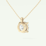Elegant 2 CT Round Lab-Grown Diamond Solitaire Necklace