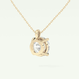 Elegant 2 CT Round Lab-Grown Diamond Solitaire Necklace