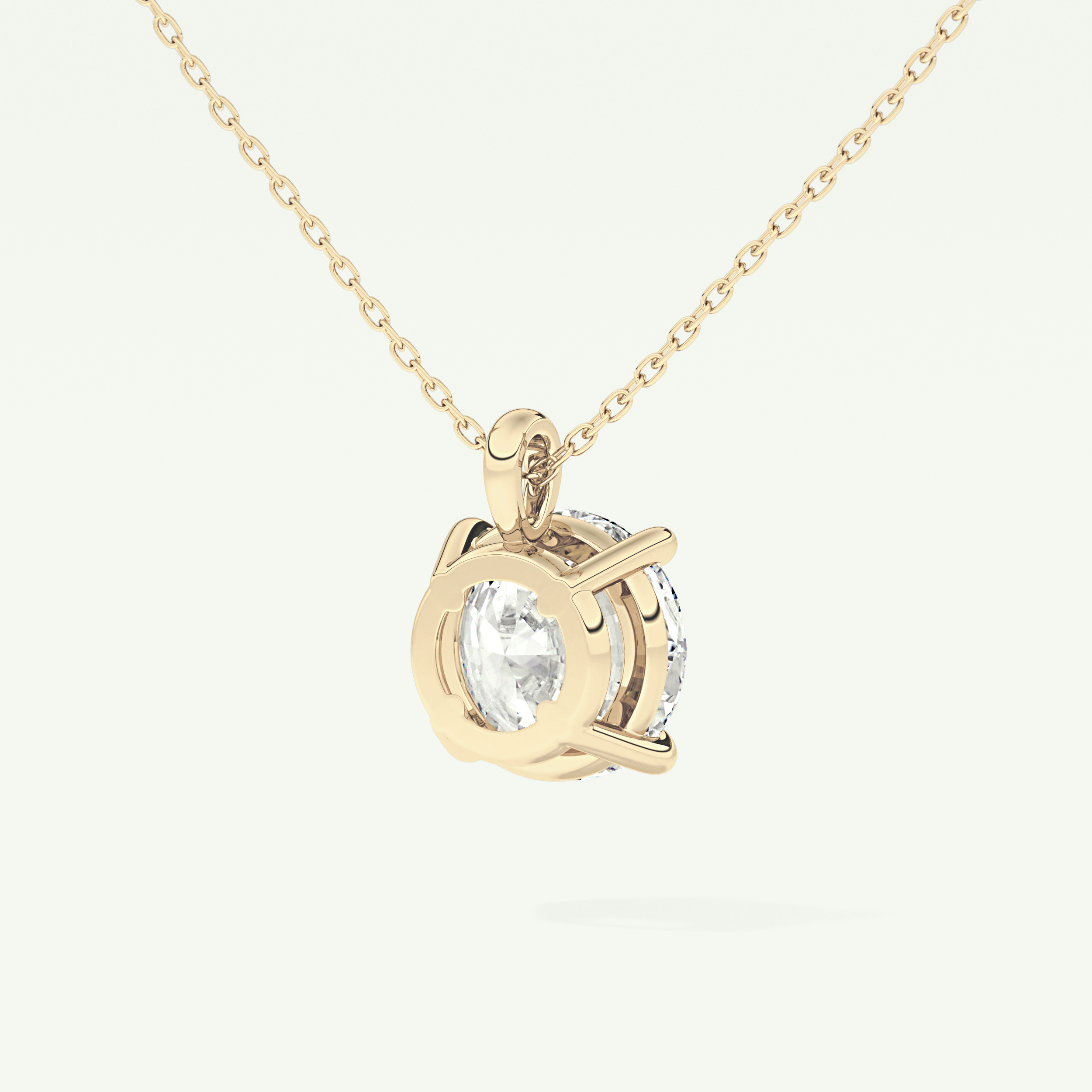 Elegant 2 CT Round Lab-Grown Diamond Solitaire Necklace