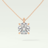 Elegant 2 CT Round Lab-Grown Diamond Solitaire Necklace