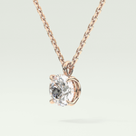 Elegant 2 CT Round Lab-Grown Diamond Solitaire Necklace