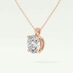 Elegant 2 CT Round Lab-Grown Diamond Solitaire Necklace