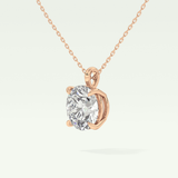 Elegant 2 CT Round Lab-Grown Diamond Solitaire Necklace