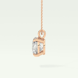 Elegant 2 CT Round Lab-Grown Diamond Solitaire Necklace