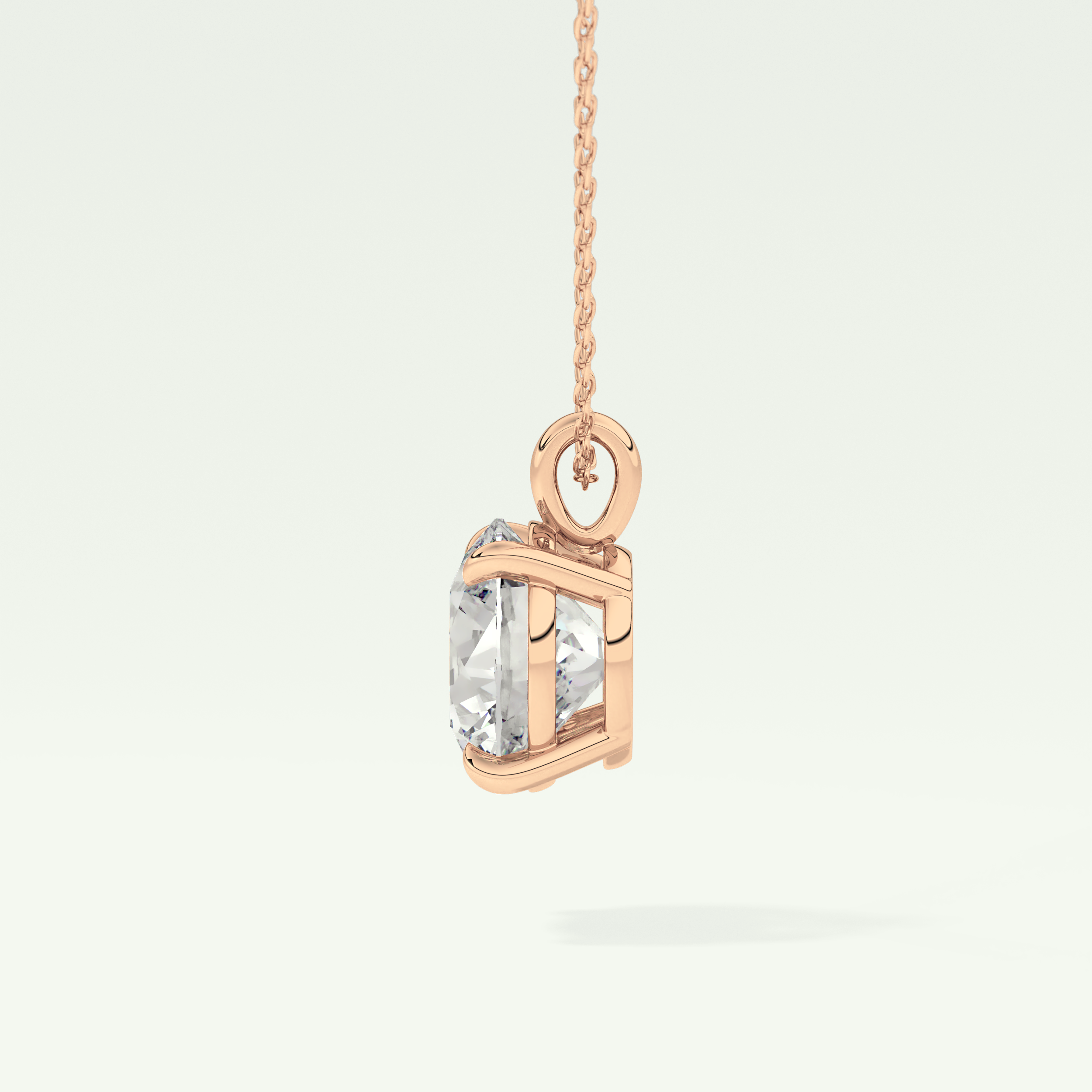 Elegant 2 CT Round Lab-Grown Diamond Solitaire Necklace