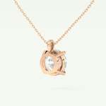 Elegant 2 CT Round Lab-Grown Diamond Solitaire Necklace